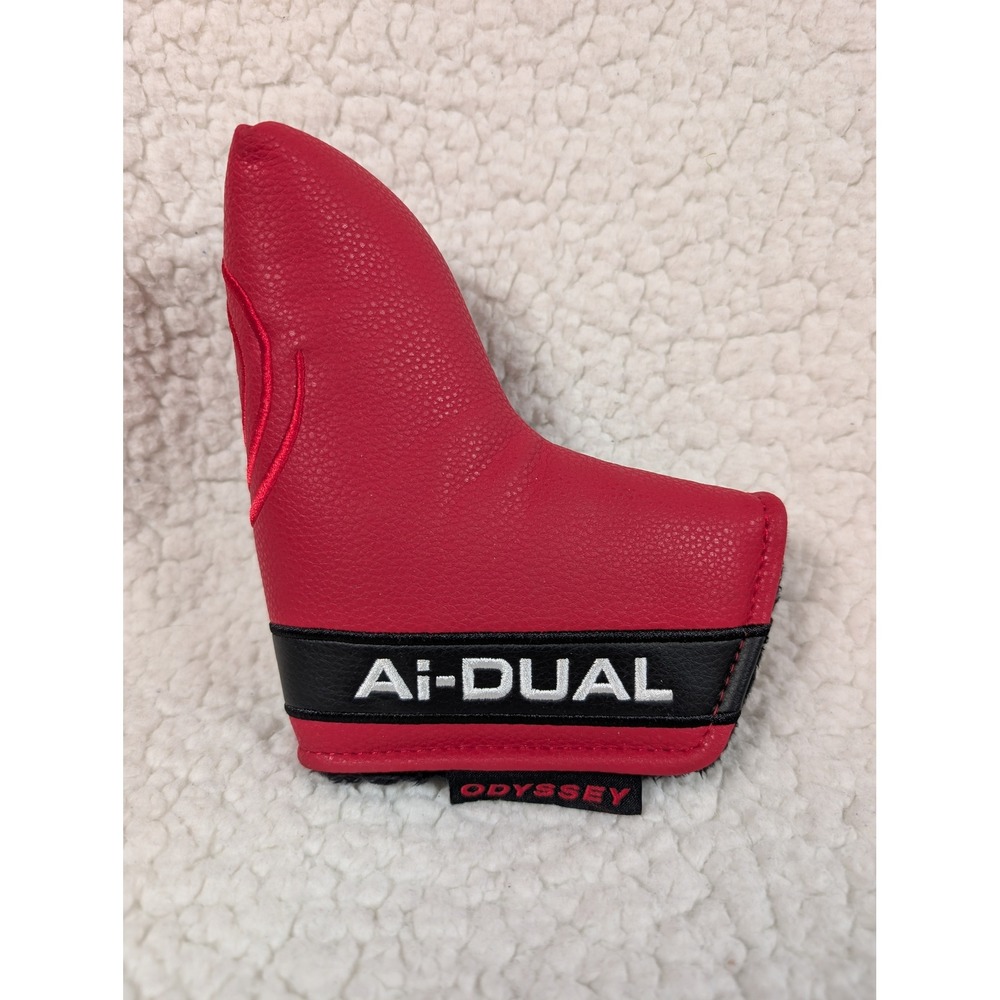 Odyssey Ai-DUAL Blade Putter Headcover Red Magnetic Closure Golf Club Cover